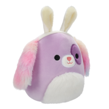 SQUISHMALLOWS Barb the Purple Dog W/Bunny Ears, 13 cm