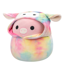 SQUISHMALLOWS Peter the Pink Pig In Lana Outfit, 30 cm