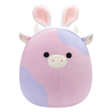 SQUISHMALLOWS Patty the Pink And Purple Cow W/ Bunny Ears
