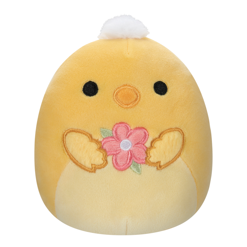 SQUISHMALLOWS Triston the Chick Holding Flower, 13 cm