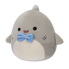 SQUISHMALLOWS Gordon the Grey Shark W/Blue Bowtie