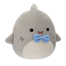 SQUISHMALLOWS Gordon the Grey Shark W/Blue Bowtie