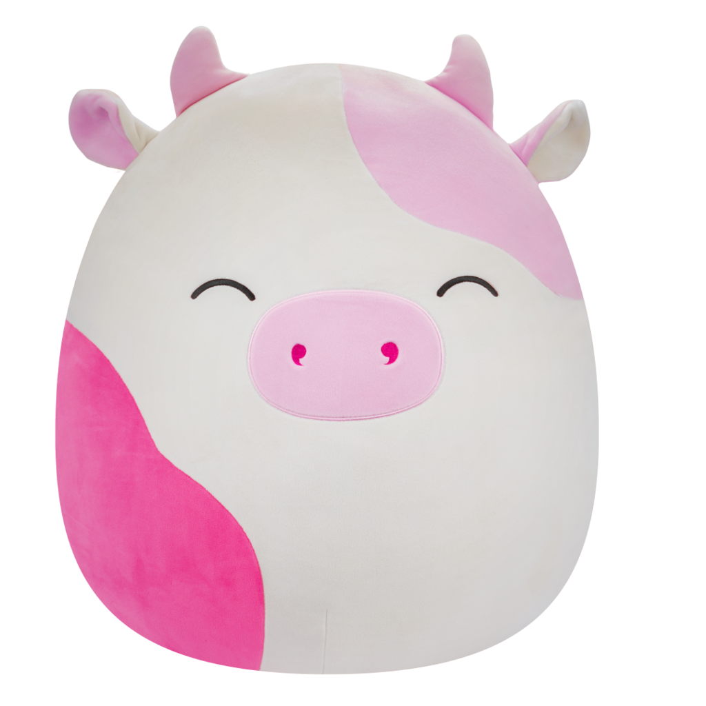 SQUISHMALLOWS Caedyn the Pink Spotted Cow, 40 cm