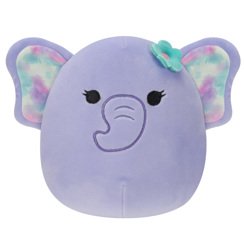 SQUISHMALLOWS Anjali the Purple Elephant W/Flower Pin