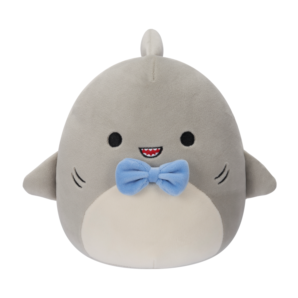 SQUISHMALLOWS Gordon the Grey Shark W/Blue Bowtie