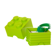 LEGO Storage Brick 4 - Bright Yellow Green