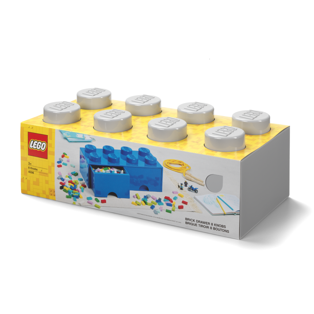 LEGO Brick Drawer 8 Medium Stone Grey