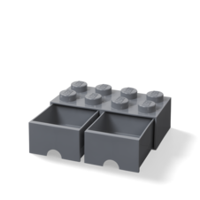 LEGO úložný box 8 s šuplíky - tmavě šedá - 40061754_3.png