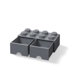 LEGO Brick Drawer 8 - Dark Grey