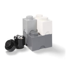 LEGO úložné boxy Multi-Pack 4 ks - černá, bílá, šedá - 40150003_2.png