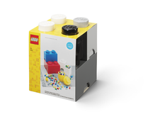 LEGO Storage Brick Multi-Pack (4 pcs) - Black, Grey, White
