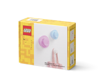 LEGO  věšák na zeď, 3 ks - bílá, světle modrá, růžová - 40161736_2.png