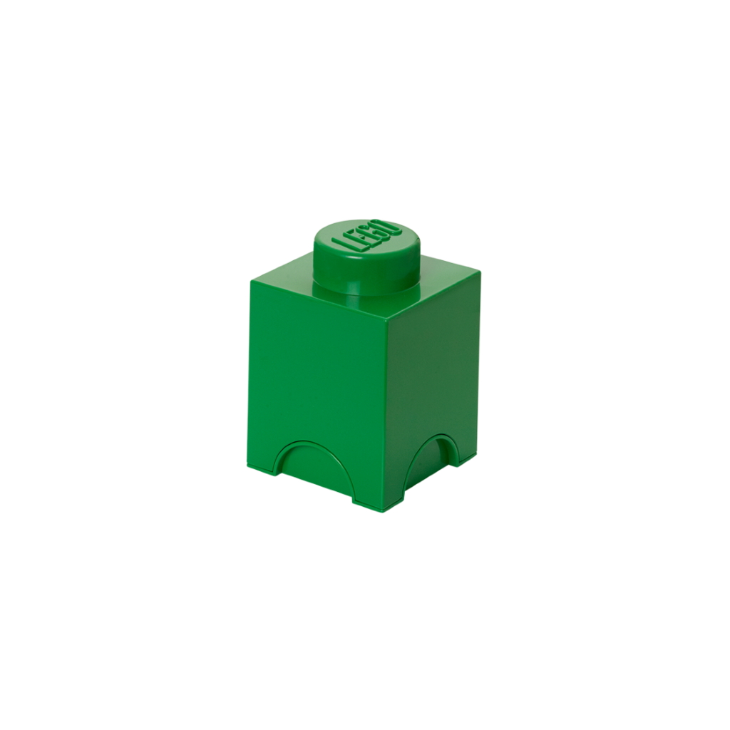 LEGO úložný box 1 - tmavo zelená