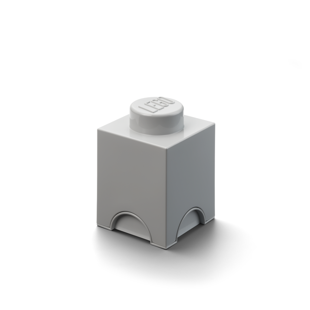 LEGO Storage Brick 1 - Medium Stone Grey