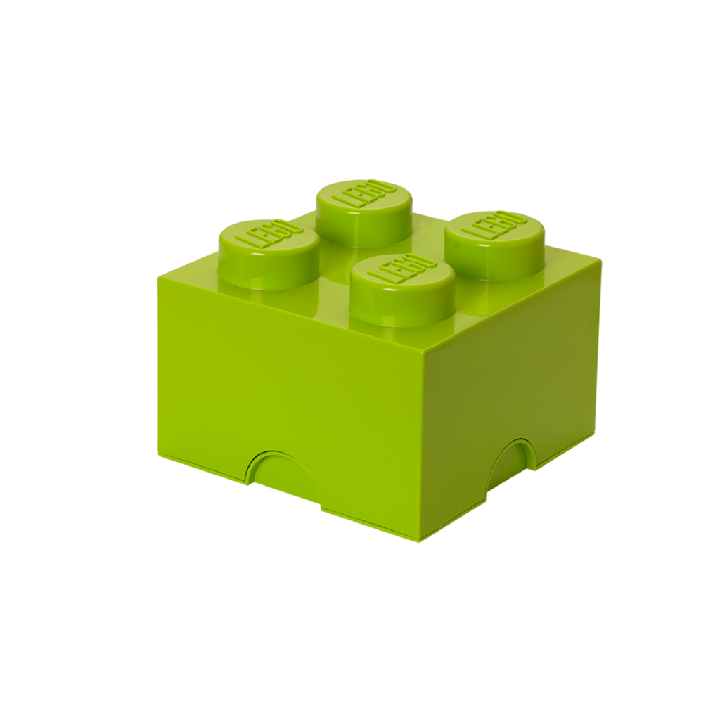 LEGO Storage Brick 4 - Bright Yellow Green