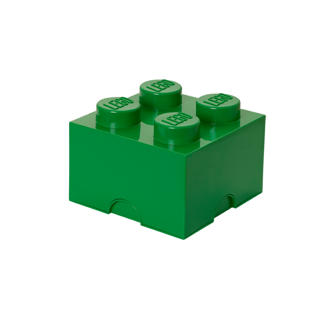LEGO úložný box 4  - tmavě zelená