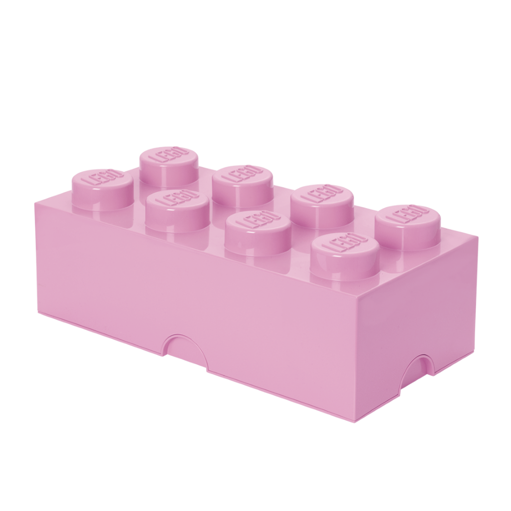 LEGO úložný box 8 - svetlo ružová