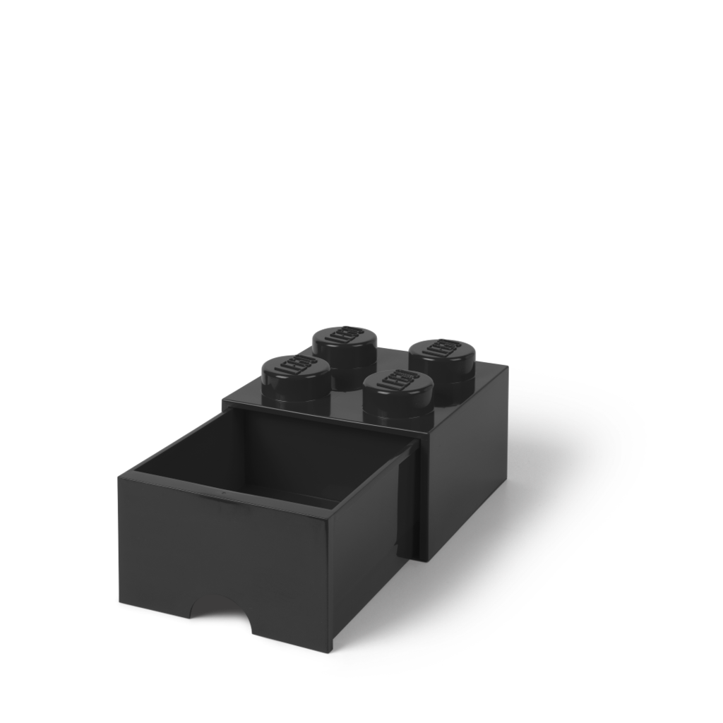 LEGO úložný box 4 s šuplíkem - černá