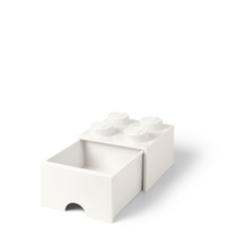 LEGO úložný box 4 s šuplíkem - bílá