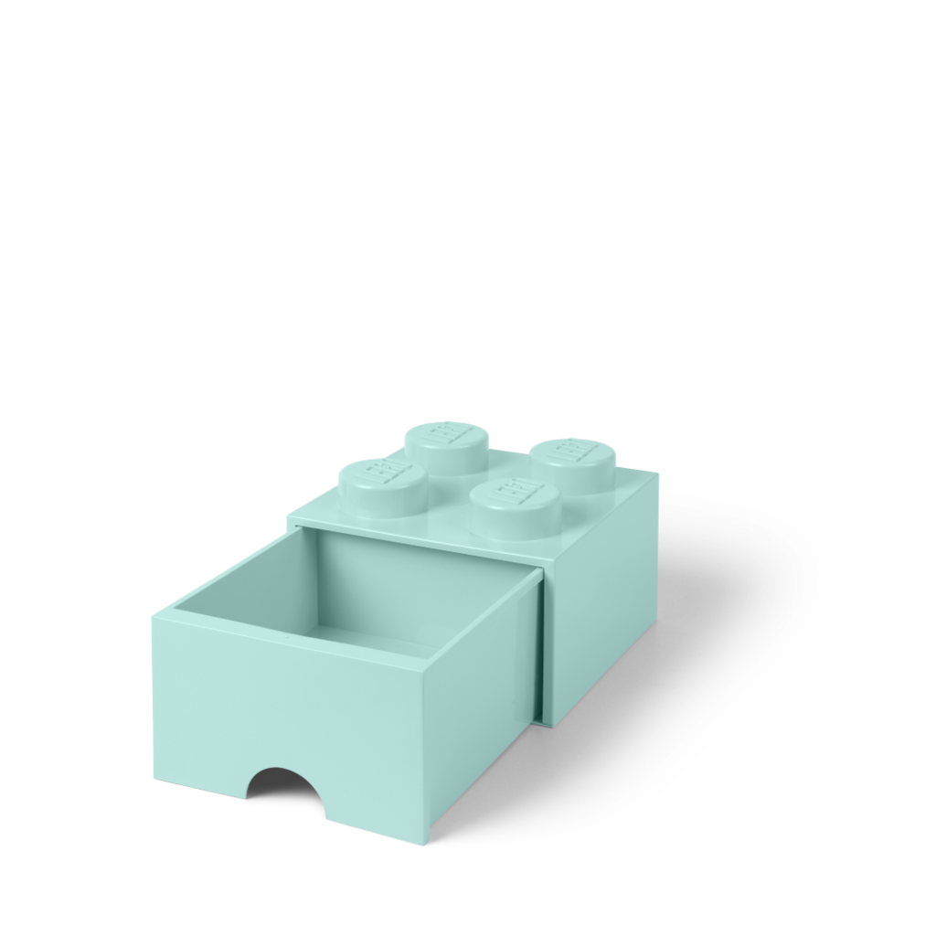 LEGO úložný box 4 s šuplíkem - aqua