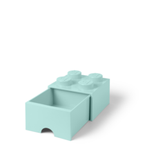 LEGO úložný box 4 s šuplíkem - aqua