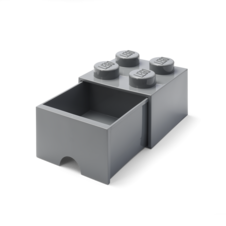 LEGO úložný box 4 s šuplíkem - tmavě šedá - 40051754_1.png