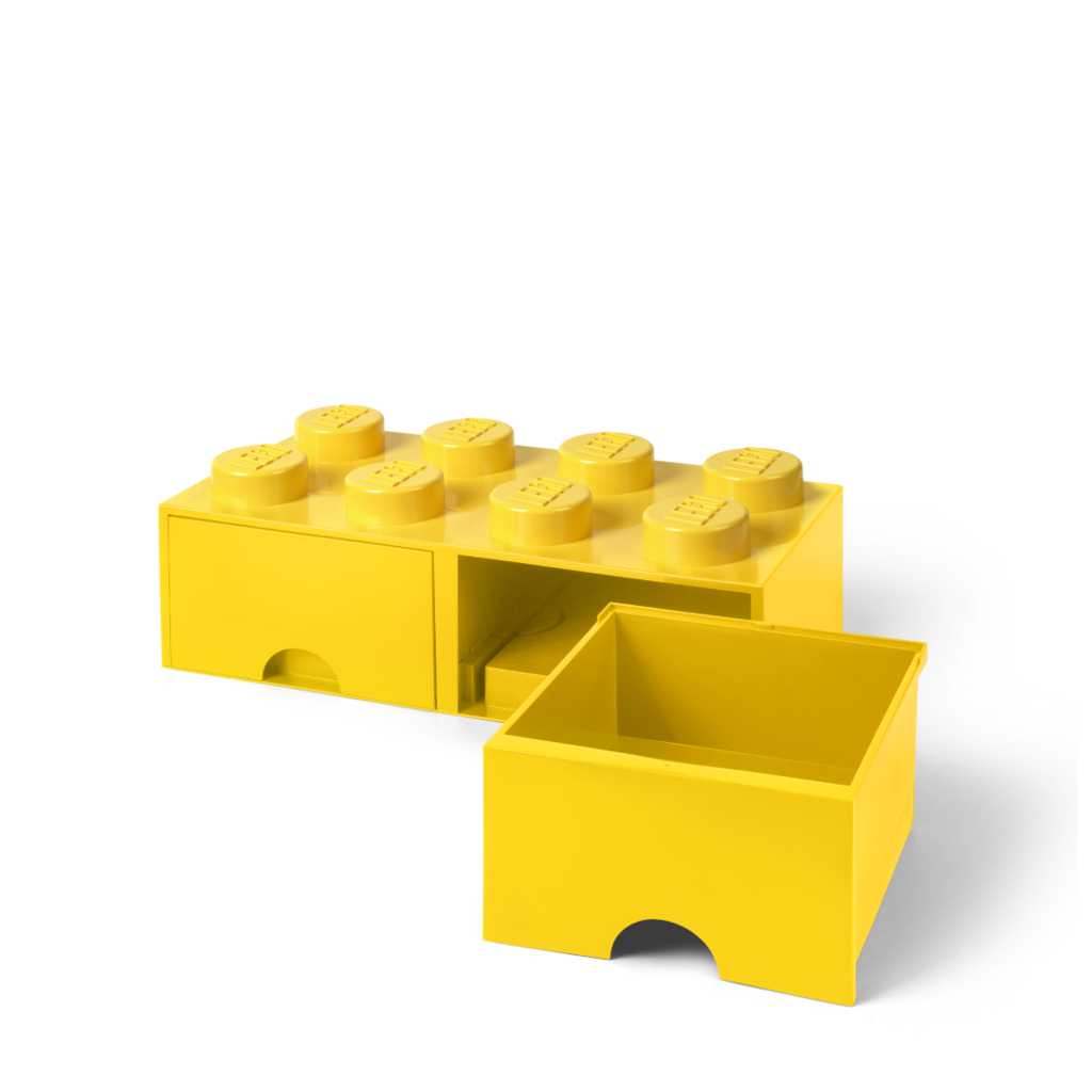 LEGO úložný box 8 s šuplíky - žlutá