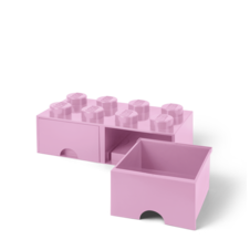 LEGO úložný box 8 s šuplíky - světle růžová - 40061738_1.png