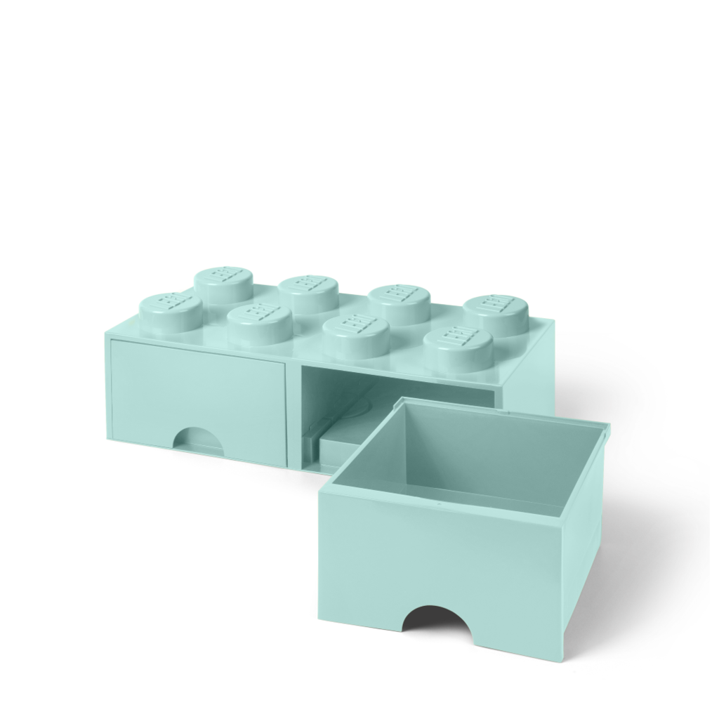 LEGO úložný box 8 s šuplíky - aqua