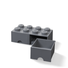 LEGO úložný box 8 s šuplíky - tmavě šedá - 40061754_1.png