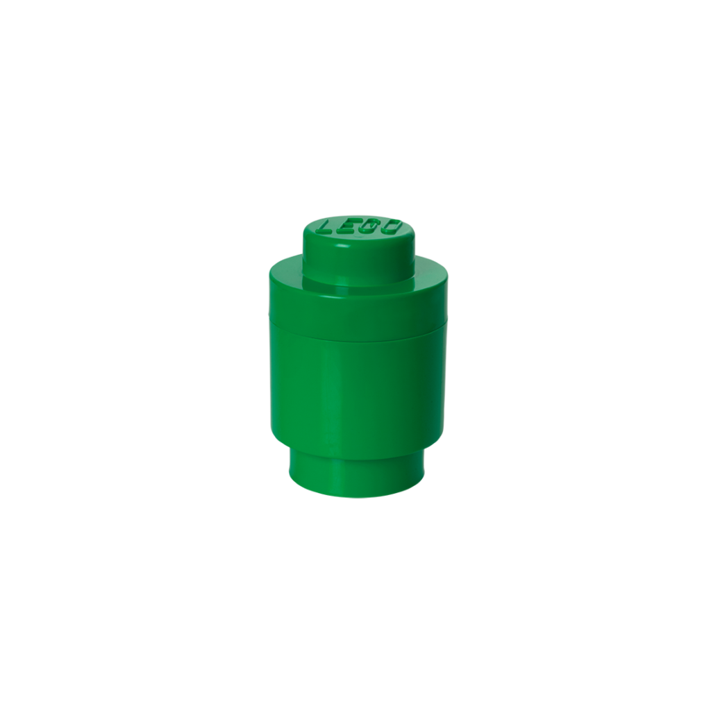 LEGO Storage Brick 1 Round - Dark Green