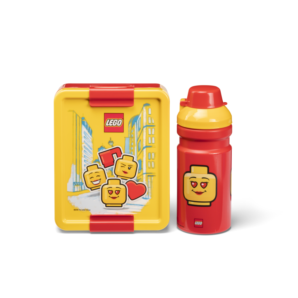 LEGO ICONIC Girl svačinový set (láhev a box) - žlutá/červená - 40581725_1.png