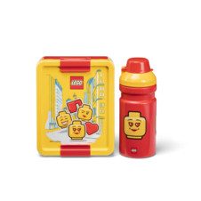 LEGO ICONIC Girl svačinový set (láhev a box) - žlutá/červená - 40581725_1.png