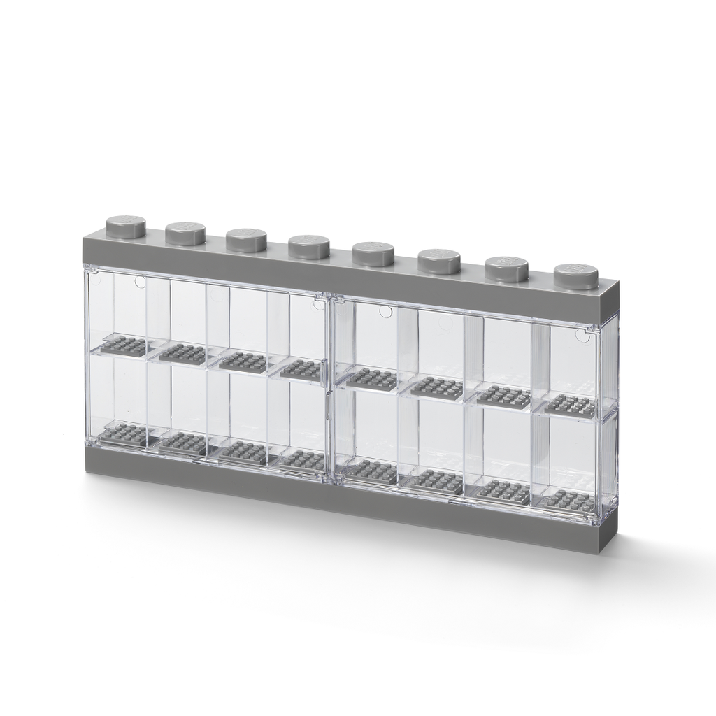 LEGO Minifigure Display Case 16 Figures - Grey