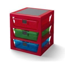 LEGO 3-Drawer Storage Rack - Red