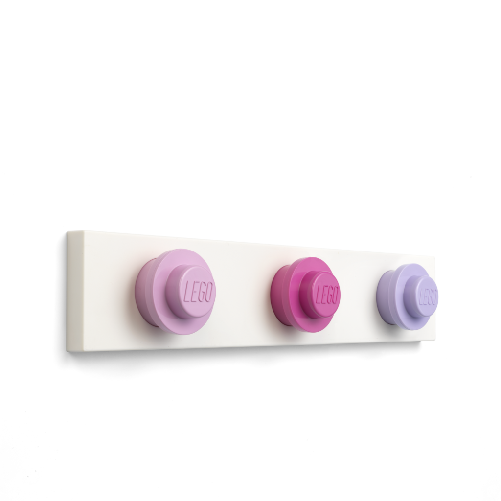 LEGO Wall Hanger Rack - Light Pink, Dark Pink, Light Purple