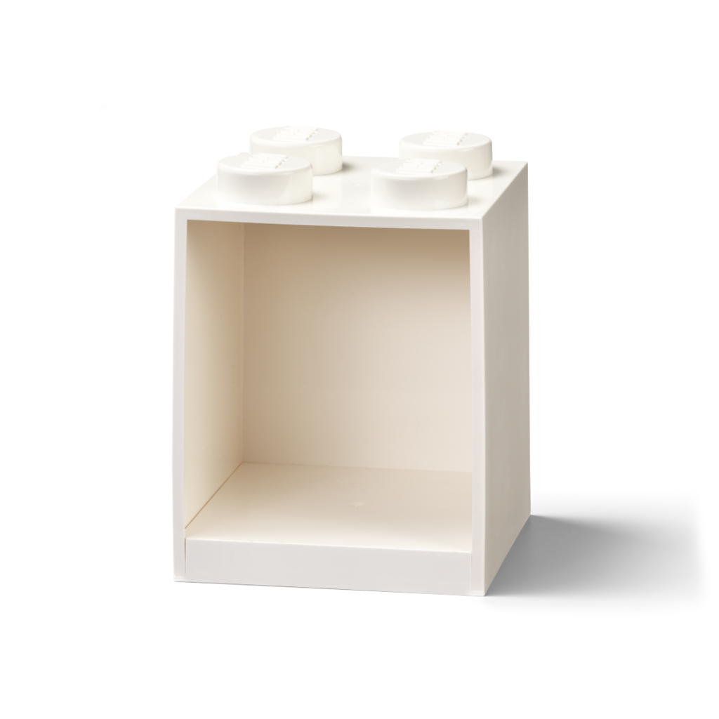 LEGO Brick Shelf 4 Knobs - White