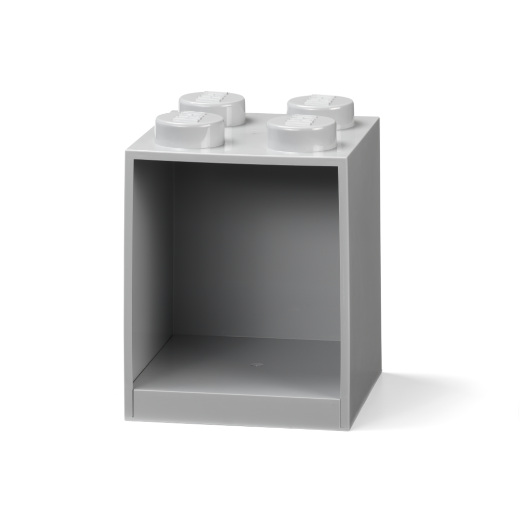 LEGO Brick Shelf 4 Knobs - Grey