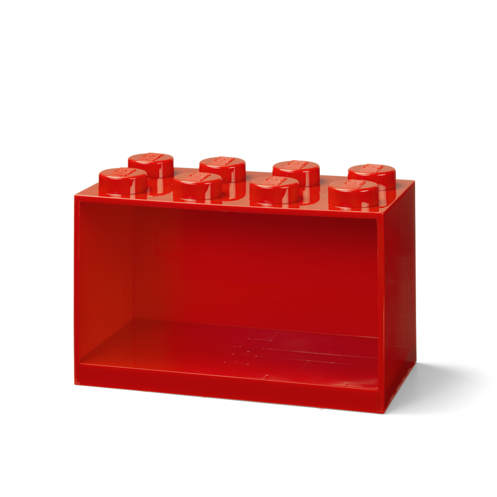 LEGO Brick Shelf 8 Knobs - Red