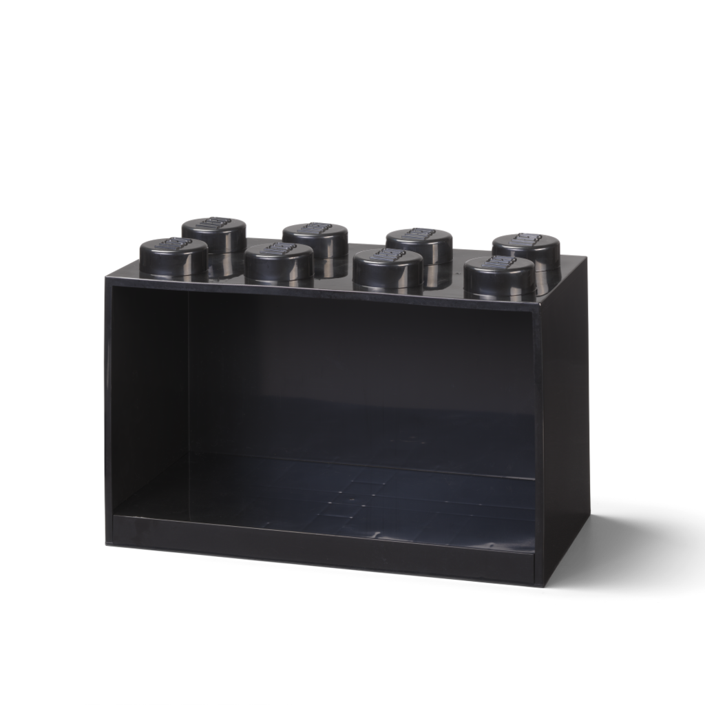 LEGO Brick Shelf 8 Knobs - Black