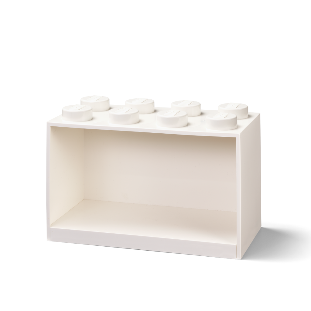 LEGO Brick Shelf 8 Knobs - White