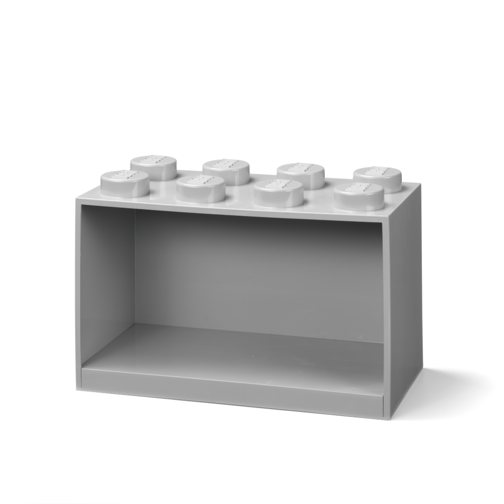 LEGO Brick Shelf 8 Knobs - Grey