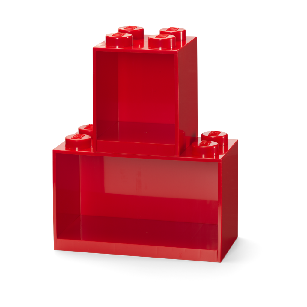 LEGO Brick Shelf, 2 pcs set - Red
