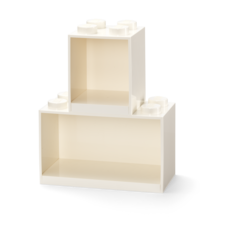 LEGO Brick závěsné police, set 2 ks - bílá