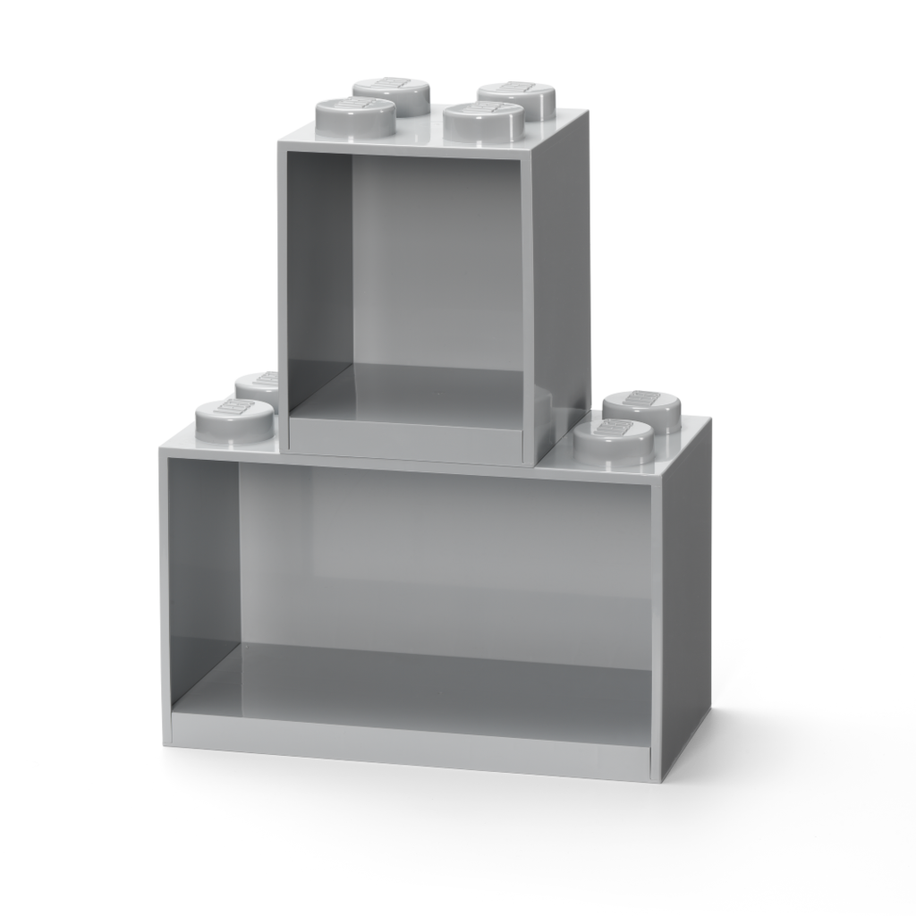 LEGO Brick Shelf, 2 pcs set - Grey