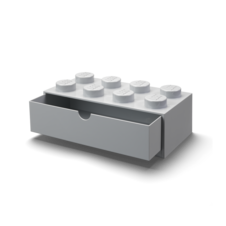 LEGO Desk Drawer 8 - Grey