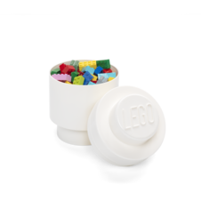 LEGO úložný box guľatý 123 x 183 mm - biela
