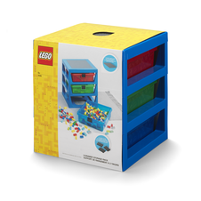 LEGO organizér s tromi zásuvkami - modrá