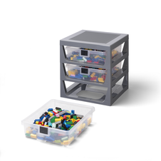 LEGO organizér se třemi zásuvkami - tmavě šedá - 40950003_2.png