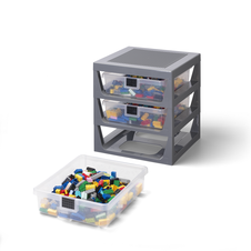 LEGO 3-Drawer Storage Rack - Dark Grey